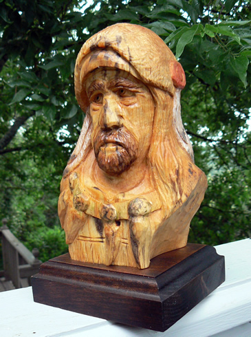 bust wood carving